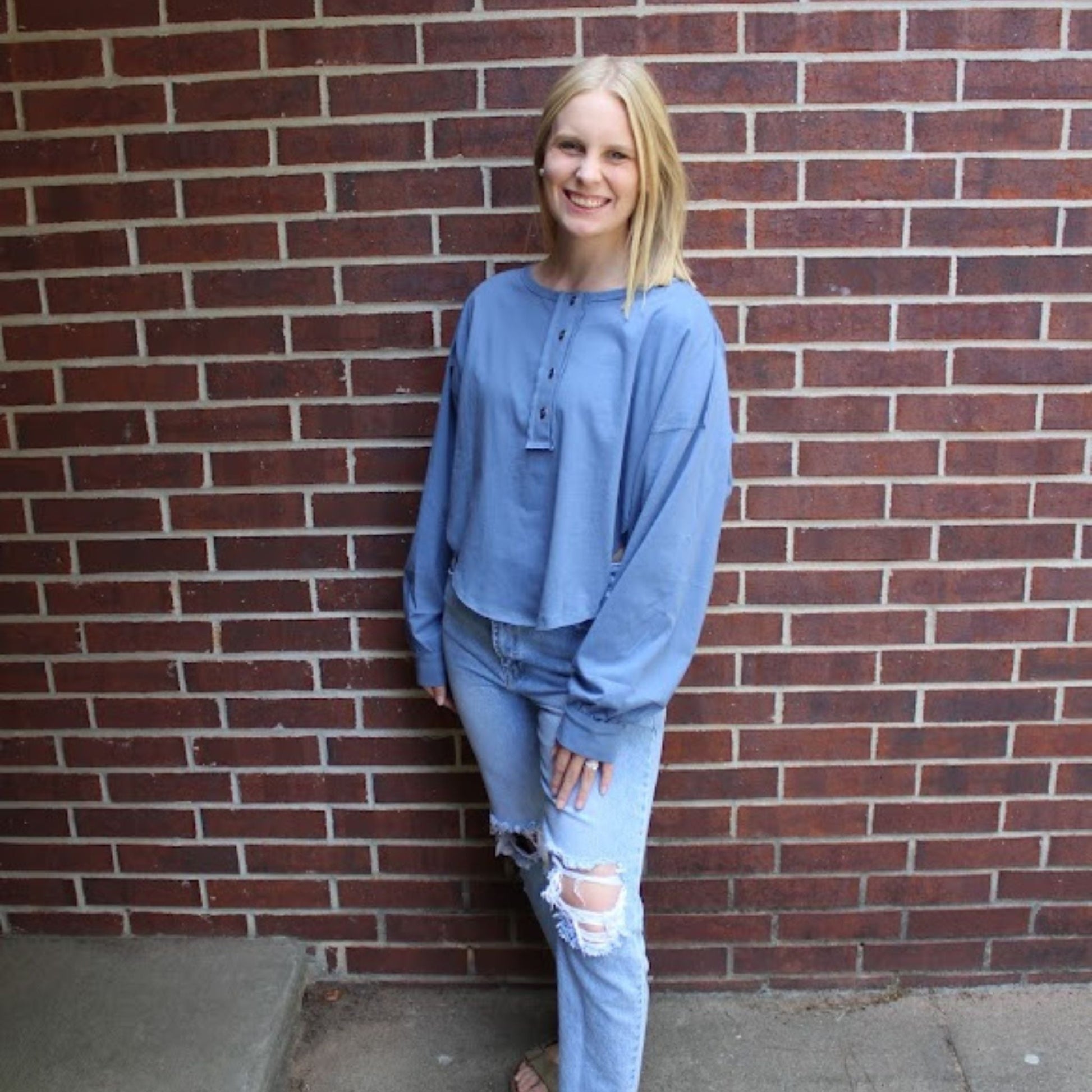 Shirts & Tops - The Autumn Top (Available In Natural & Steel Blue)