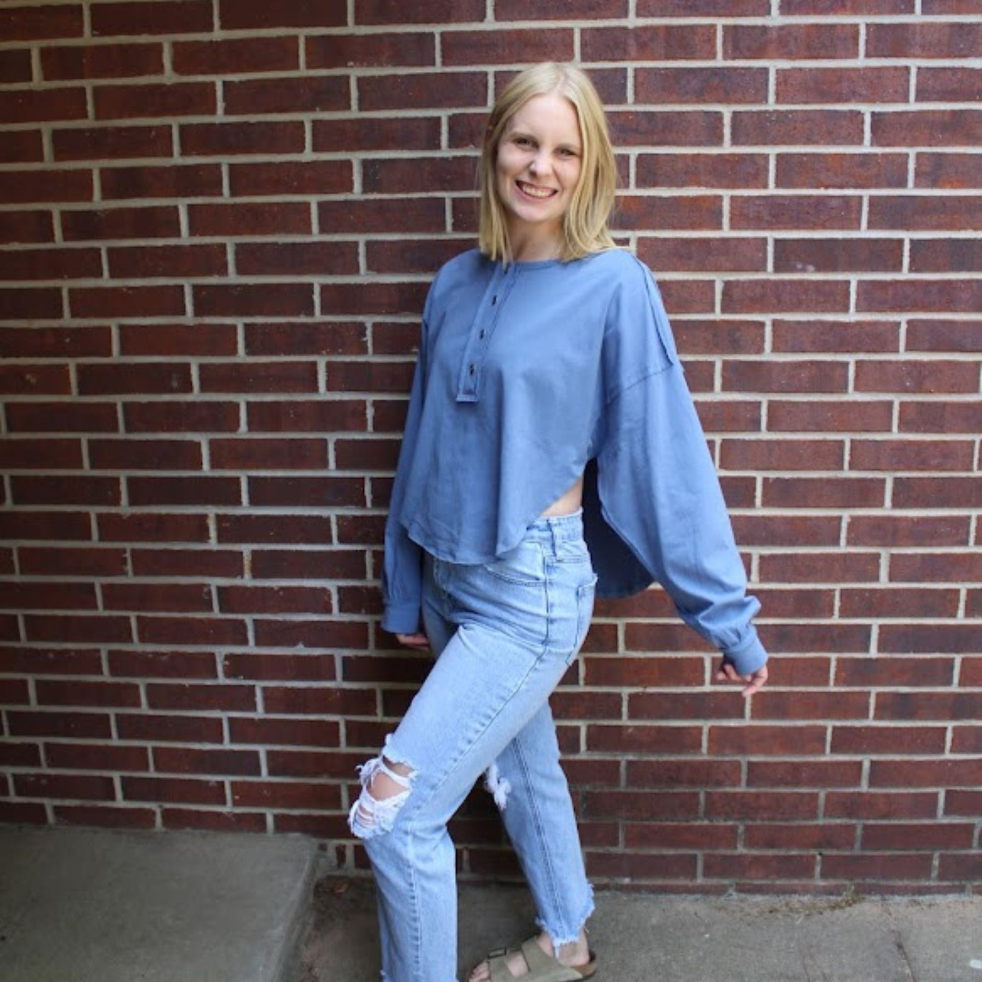Shirts & Tops - The Autumn Top (Available In Natural & Steel Blue)
