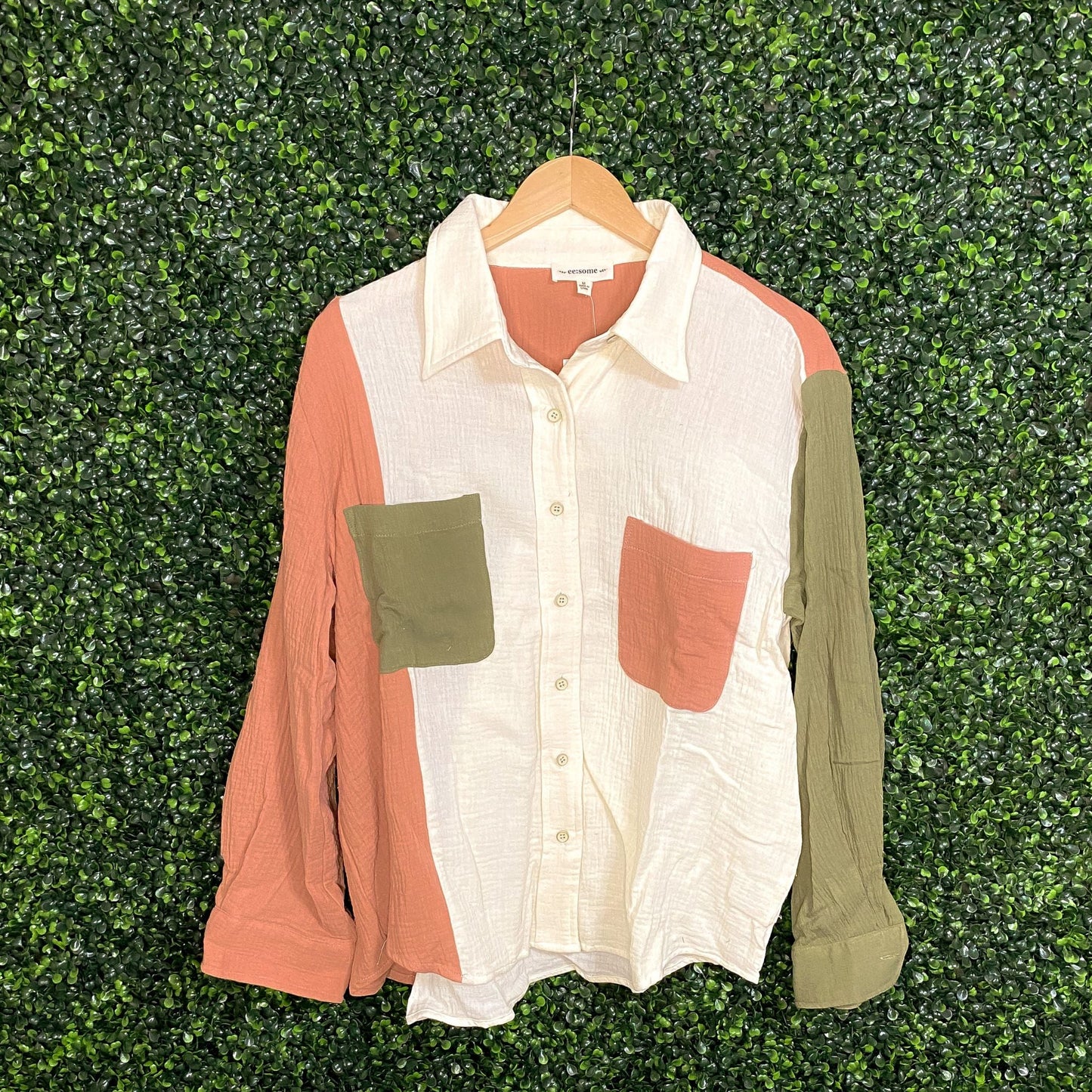Shirts & Tops - The Elizabeth Color Block Button Up