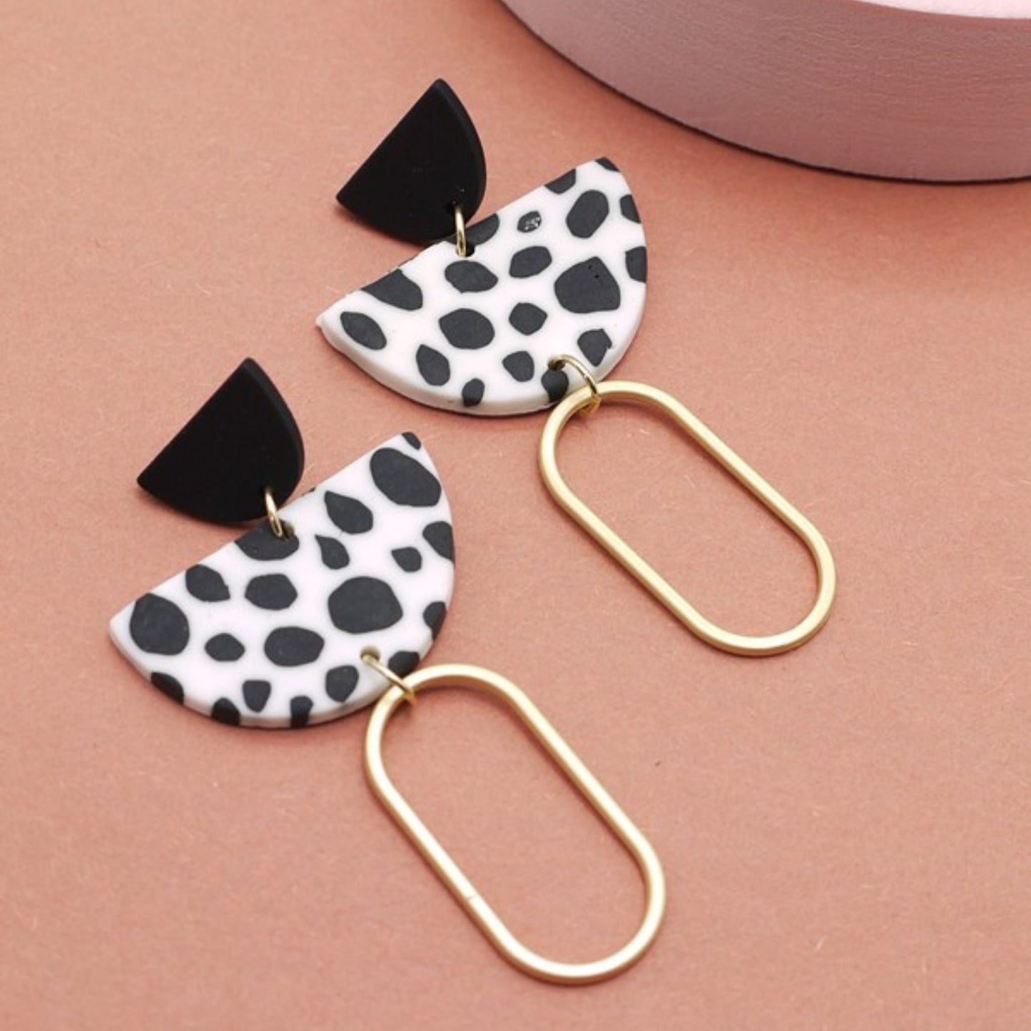 Earrings - Dalmatian Polymer Earrings