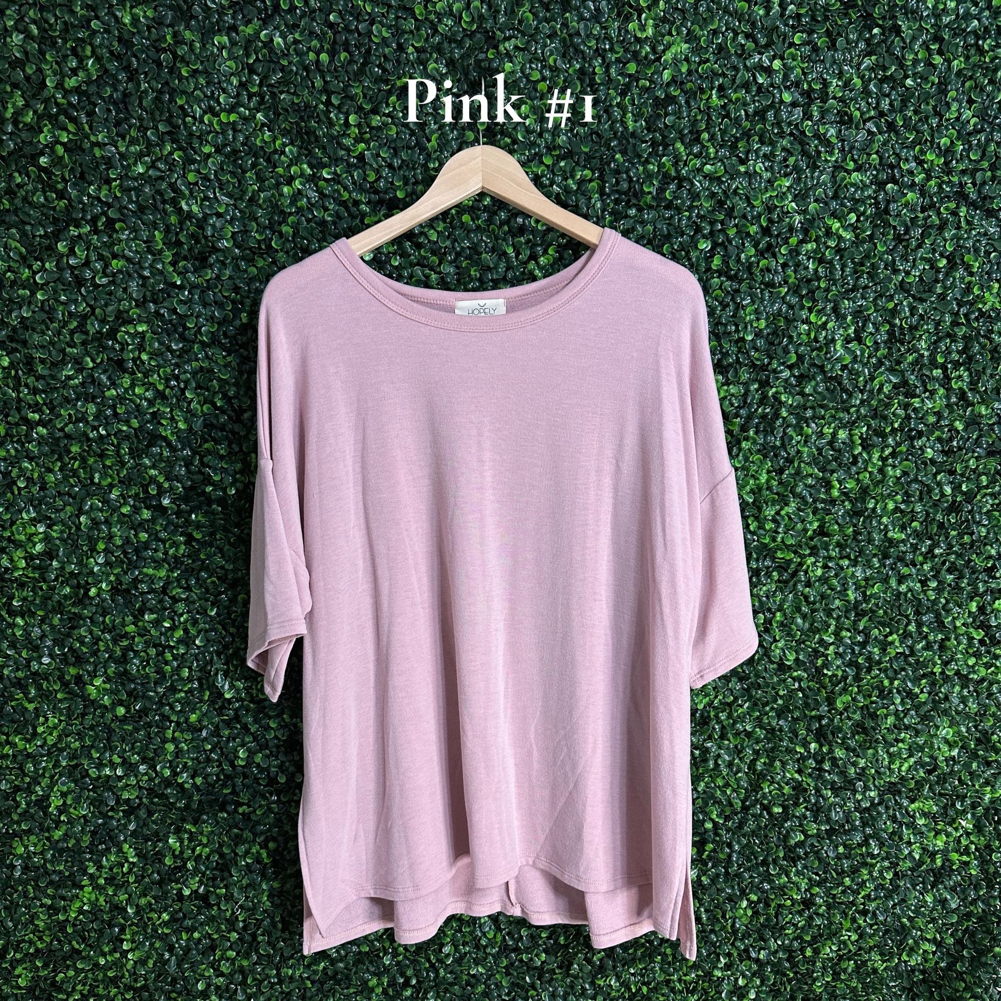 Shirts & Tops - Casual Pink Tee (Large-3 Different Pinks)