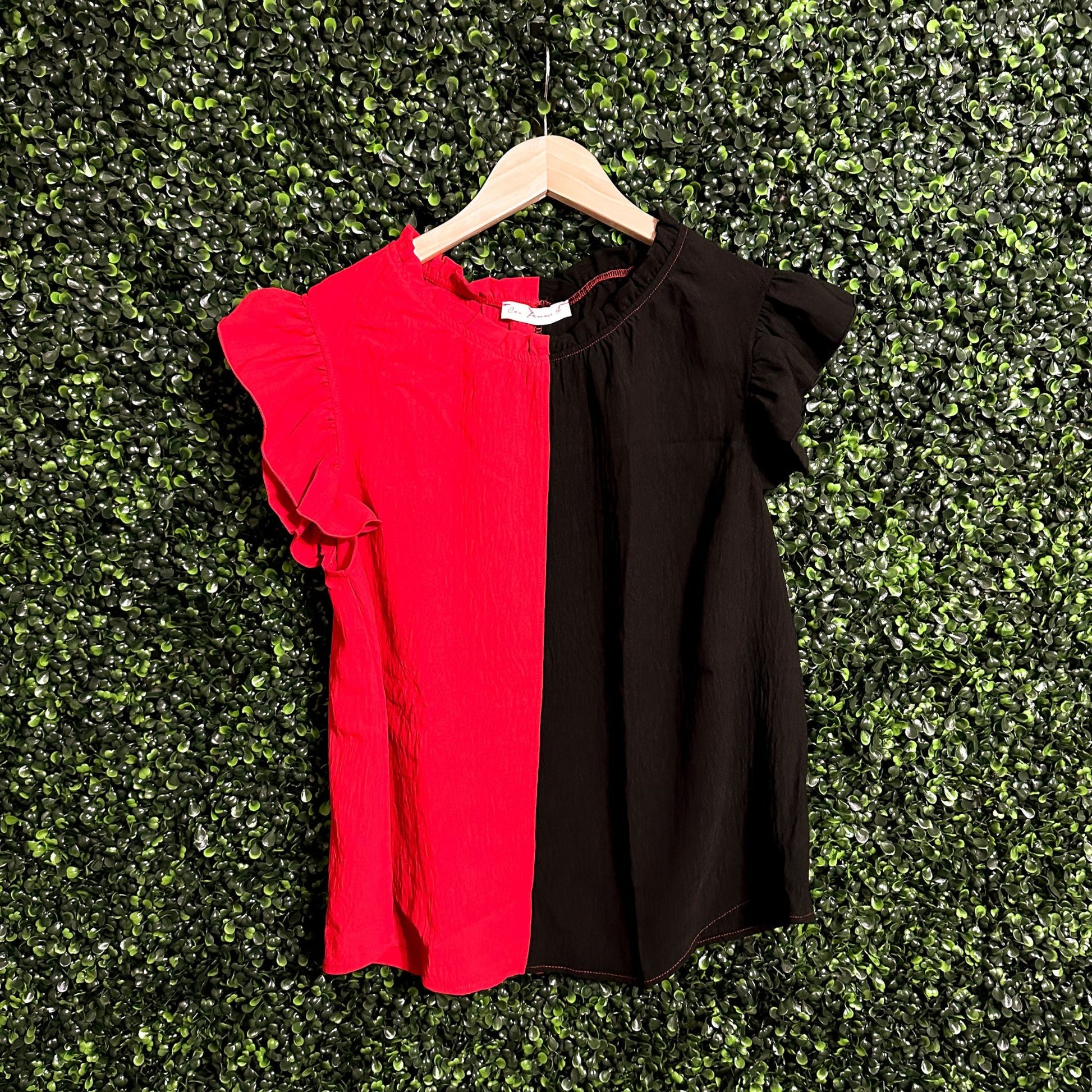 Shirts & Tops - Game Day Ruffle Sleeveless Top