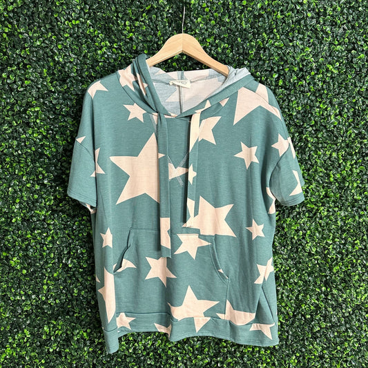 Shirts & Tops - Star Hooded Top